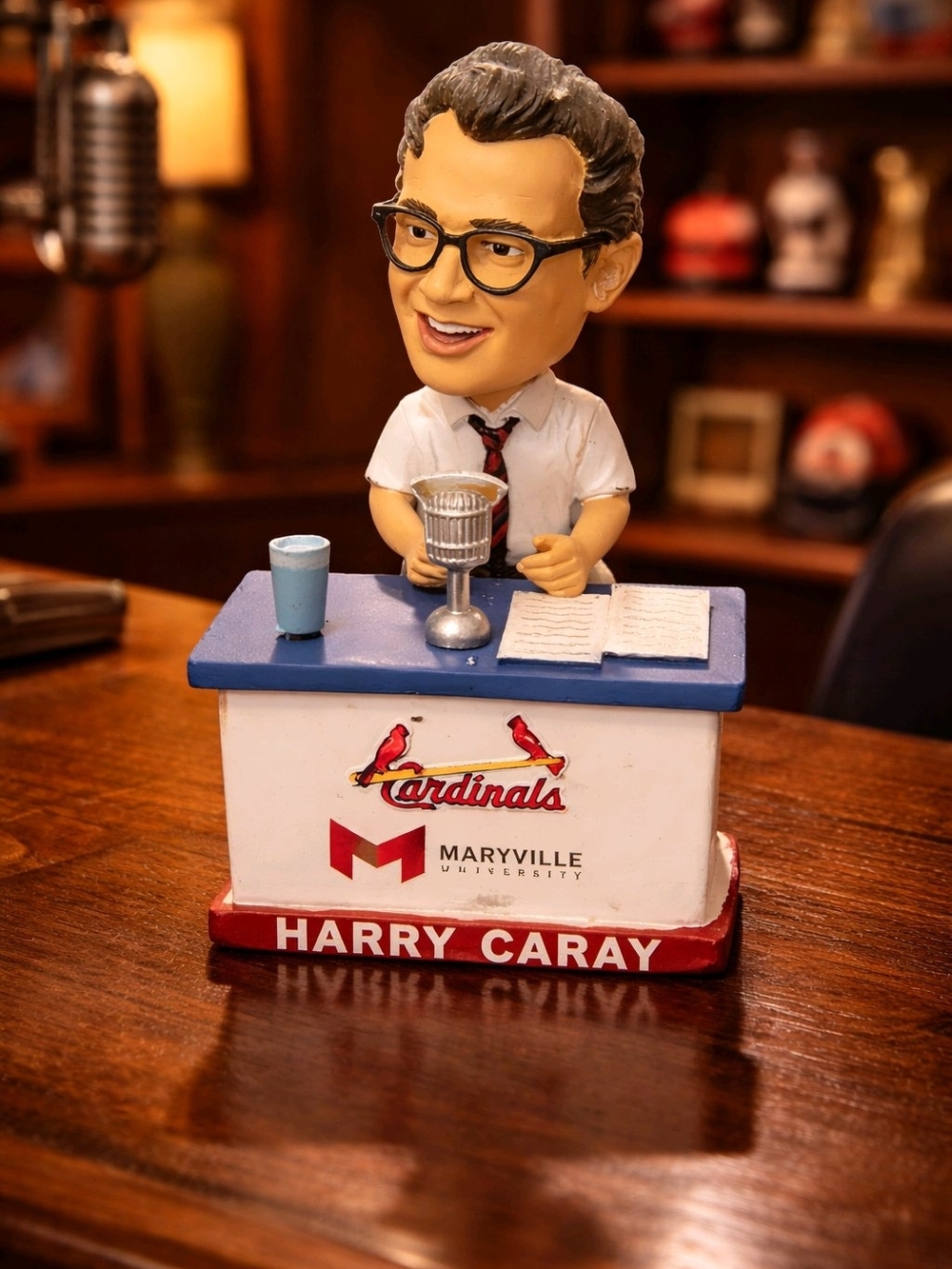 Collectible Sports Broadcaster Bobblehead - White, Blue, Red